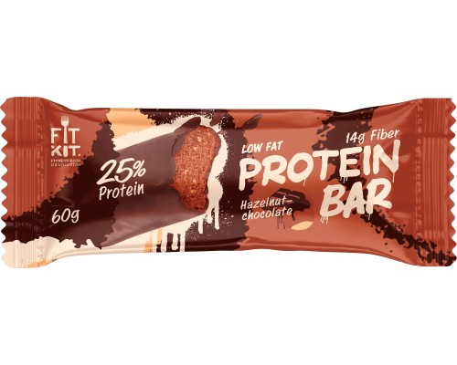 Fit-Kit, Протеиновый батончик, 60g, Орех-шоколад