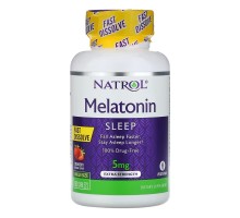 Natrol, Мелатонин быстрого действия, 5 мг, 150 таблеток, Клубничный вкус