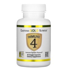 California Gold Nutrition, Immune4 для иммунитета, 60 капсул