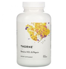 Thorne Research, Бетаингидрохлорид и пепсин, 225 капсул