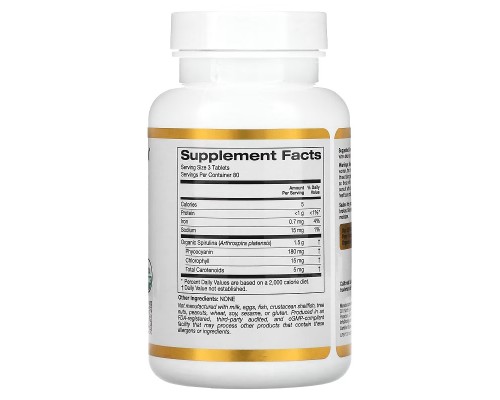 California Gold Nutrition, Спирулина, 500 мг, 240 таблеток