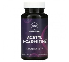 MRM Nutrition, ацетил-L-карнитин, 60 веганских капсул