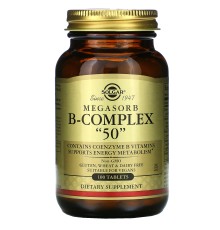 Solgar, Комплекс витамина B Megasorb "50", 100 таблеток