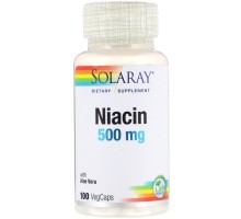 Solaray, Niacin, 100 капсул