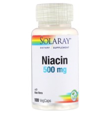 Solaray, Niacin, 100 капсул