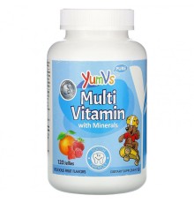 YumV's, мультивитамины с минералами, приятные фруктовые вкусы, 120 желейных конфет