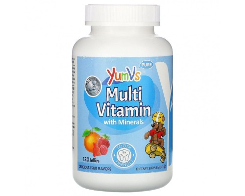 YumV's, мультивитамины с минералами, приятные фруктовые вкусы, 120 желейных конфет