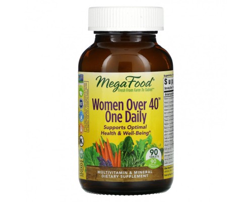 MegaFood, Women Over 40, мультивитамины для женщин старше 40 лет, для приема один раз в день, 90 таблеток
