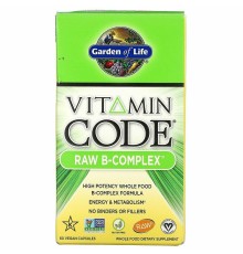 Garden of Life, Комплекс витаминов группы B, 60 капсул