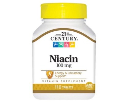 21st Century, Ниацин (B3), 100 мг, 110 таблеток