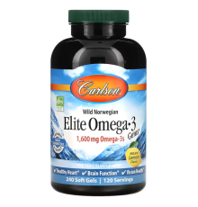 Carlson, Elite Omega-3 Gems, отборные омега-3 кислоты, 800 мг, 240 мягких таблеток