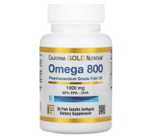 California Gold Nutrition, "Омега 800", 80% EPA/DHA, 30 капсул