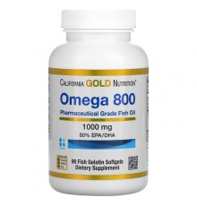 California Gold Nutrition, Омега 3, 1000 мг, 80% EPA/DHA, 90 капсул