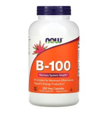 NOW, Витамин B-100, 250 капсул