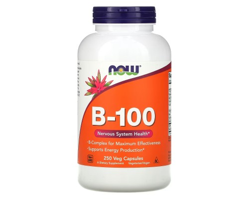 NOW, Витамин B-100, 250 капсул