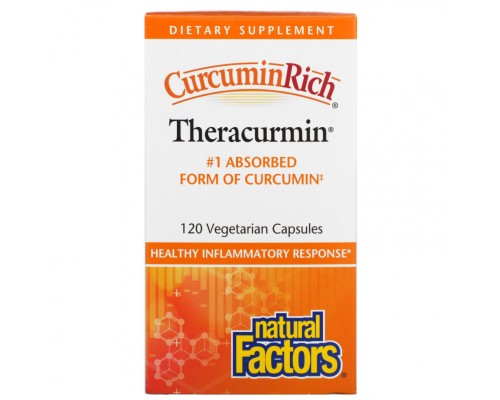 Natural Factors, CurcuminRich, Theracurmin, куркумин, 120 капсул