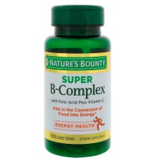 Natures Bounty, Комплекс витаминов В с фолиевой кислотой и витамином С, 150 таблеток