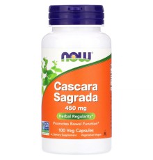 NOW, Крушина (Cascara Sagrada), 450 мг, 100 вегетарианских капсул