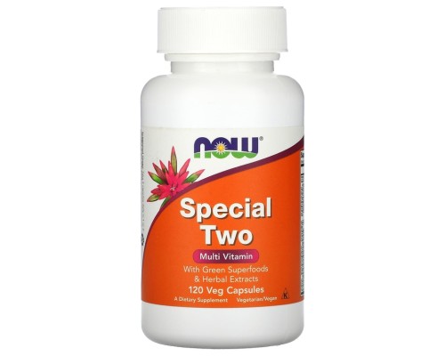 NOW, Special Two, мультивитамины, 120 растительных капсул