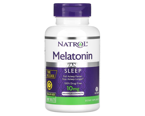 Natrol, Мелатонин замедленного высвобождения, 10мг, 100 таблеток