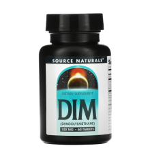 Source Naturals, DIM (дииндолилметан), 100 мг, 60 таблеток