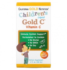 California Gold Nutritionб витамин C в жидкой форме для детей, класса USP, 118 мл