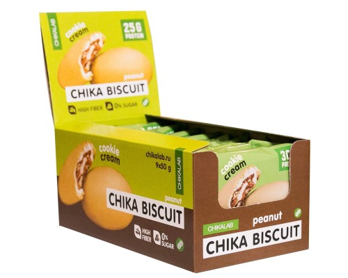 Chikalab, Chika biscuit, 50 г, Арахис