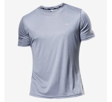 XL / Серая спортивная футболка с коротким рукавом