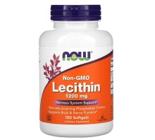 NOW, Лецитин соевый, 1200 мг, 100 капсул