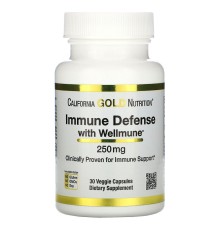 California Gold Nutrition, Immune Defense with Wellmune 250мг, 30 капсул