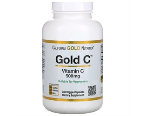 California Gold Nutrition, Витамин Gold C, 1000мг, 240 капсул