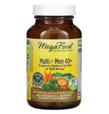 MegaFood, Multi for Men 40+, комплекс витаминов и микроэлементов для мужчин старше 40 лет, 60 таблеток