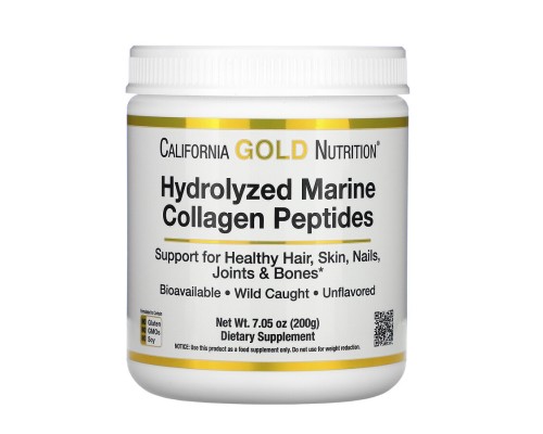 California Gold Nutrition, Пептиды из морского коллагена, 200 гр