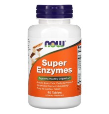 NOW, Super Enzymes, 90 таблеток
