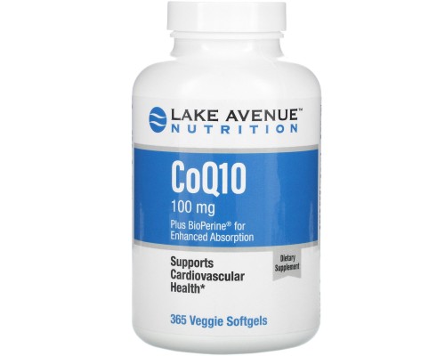 Lake Avenue Nutrition, Коэнзим Q10, 100 мг, 365 капсул