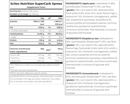 Scitec Nutrition, Supercarb Xpress, 1000г