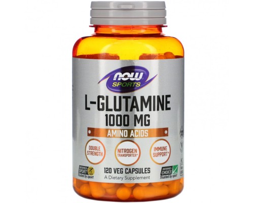 NOW, L-Glutamine, 120 капсул