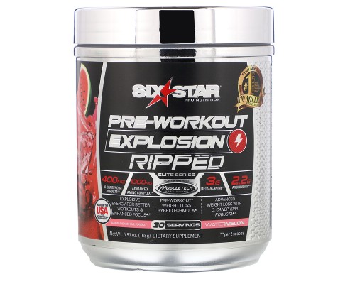 Six Star, Pre-Workout Explosion Ripped, 168г