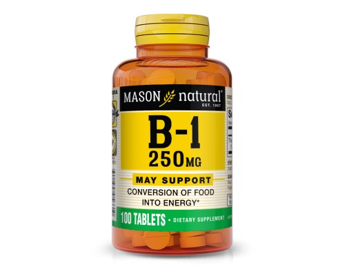 Mason Natural, Витамин В1, 250мг, 100 таблеток