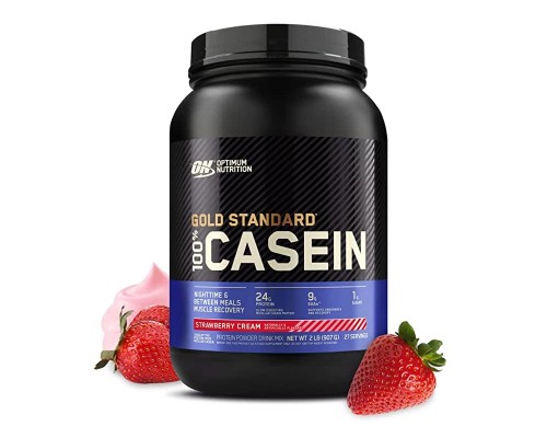 Optimum Nutrition, 100% Casein Protein, 909г, Клубника