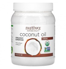 Nutiva, органическое кокосовое масло, первого отжима, 1,6 л