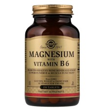 Solgar, Магний с витамином В6, 250 таблеток