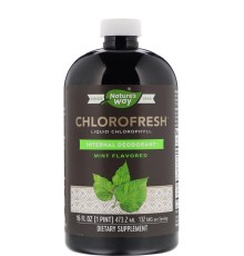 Nature's Way, Chlorofresh, жидкий хлорофилл, с ароматом мяты, 132 мг, 473,2 мл