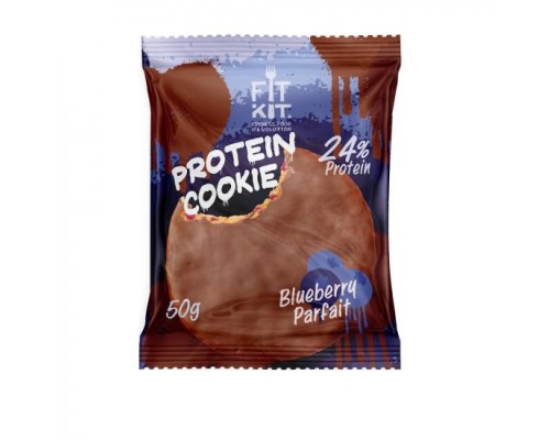 Fit Kit, Protein chocolate сookie, 50 г, Голубика