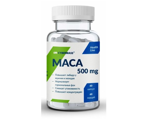 Cybermass, Maca 500 мг, 60 капсул