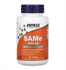 NOW, SAMe (дисульфат тозилат), 400 мг, 60 таблеток