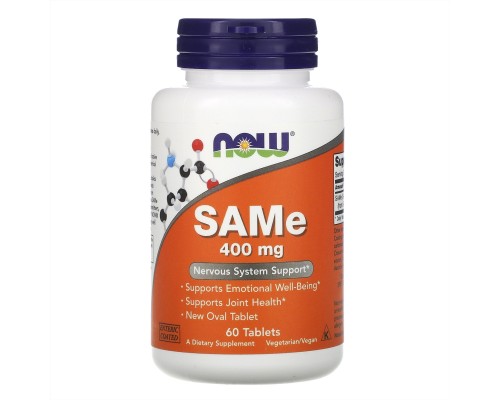 NOW, SAMe (дисульфат тозилат), 400 мг, 60 таблеток
