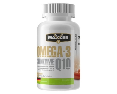 Maxler, Омега-3 + Коэнзим Q10, 60 капсул